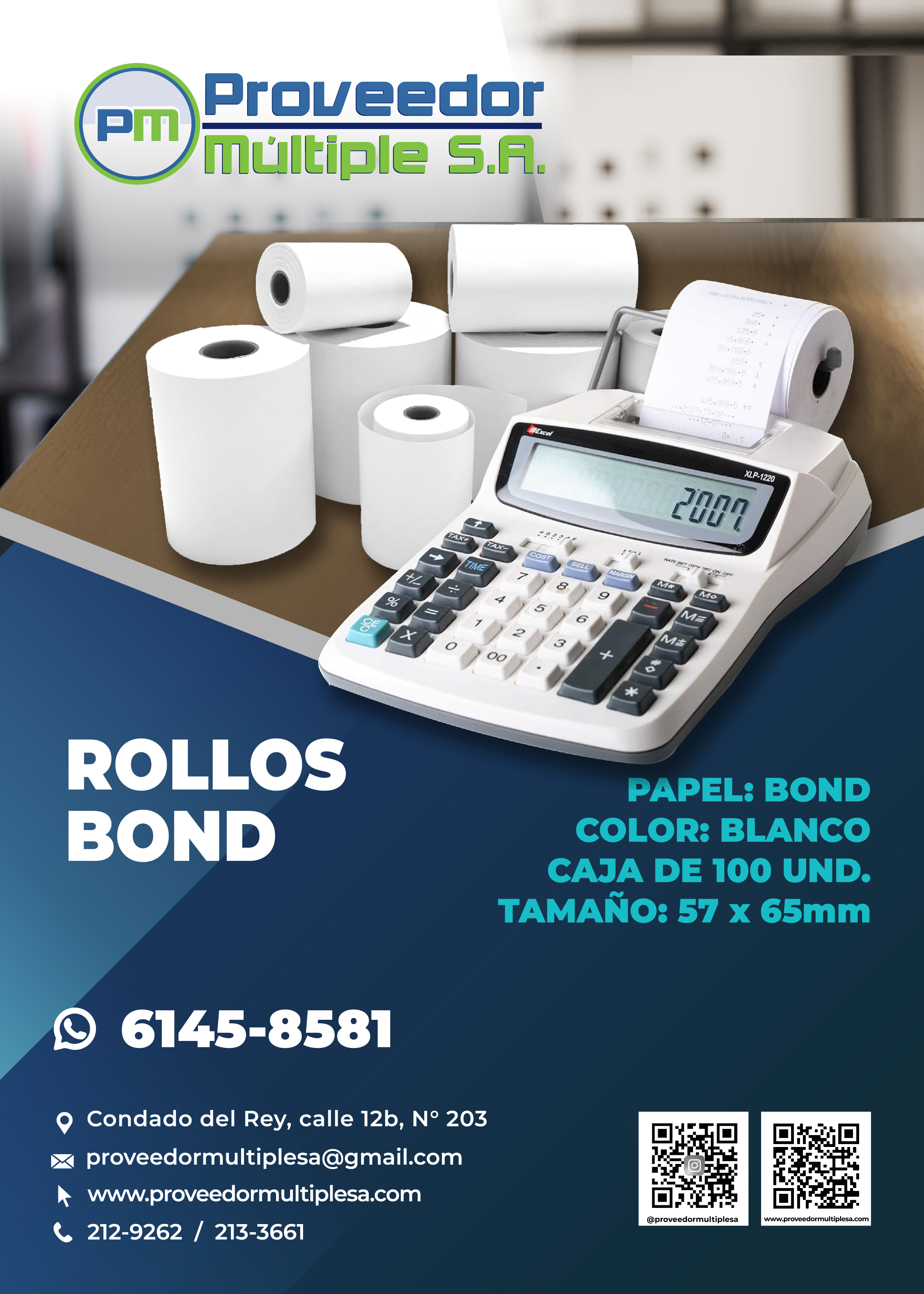 Rollos para sumadoras